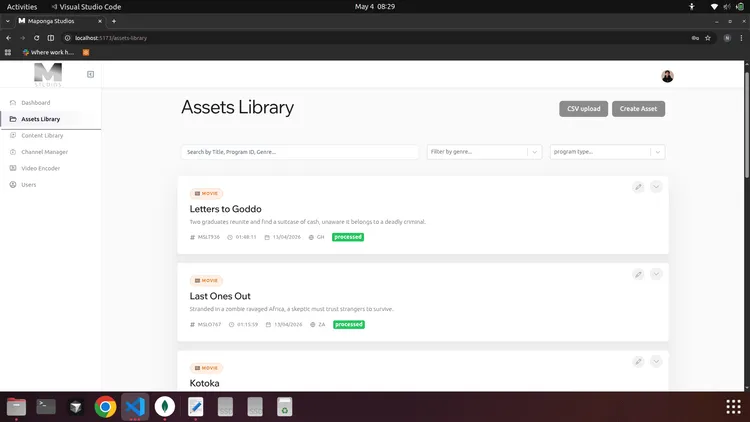 MapongaStudio: إدارة محتوى الوسائط وقناة FAST